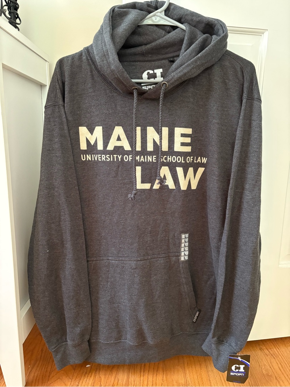 University of Maine Law Hooded Sweatshirt - Charcoal